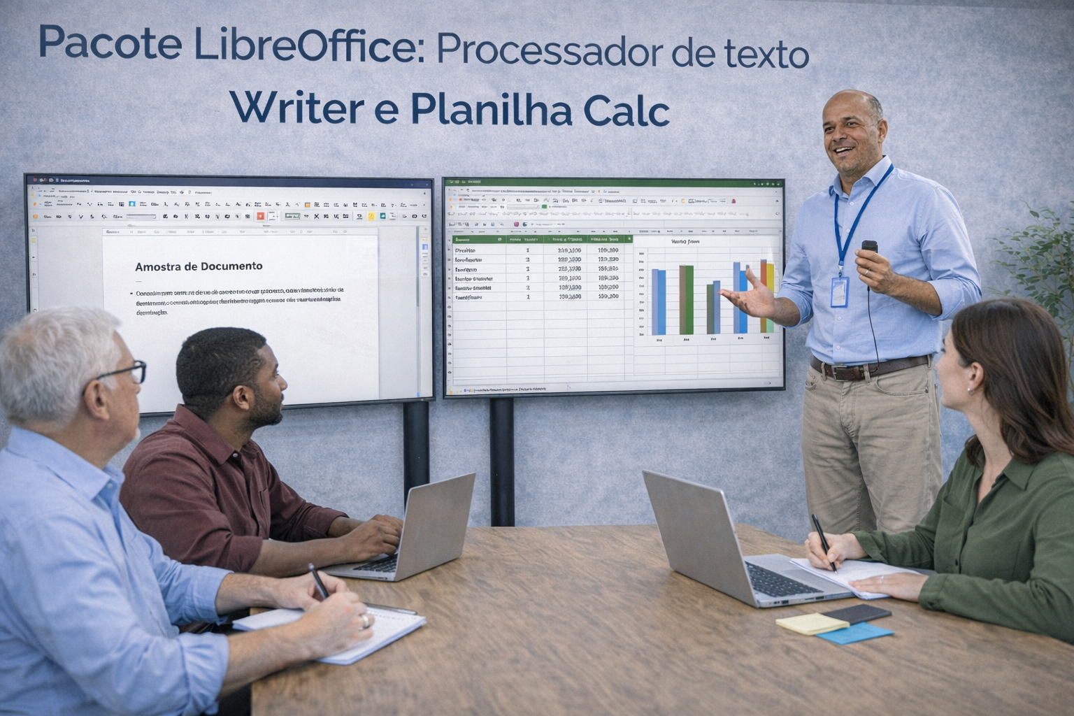 Pacote LibreOffice: Processador de Texto Writer e Planilha Calc