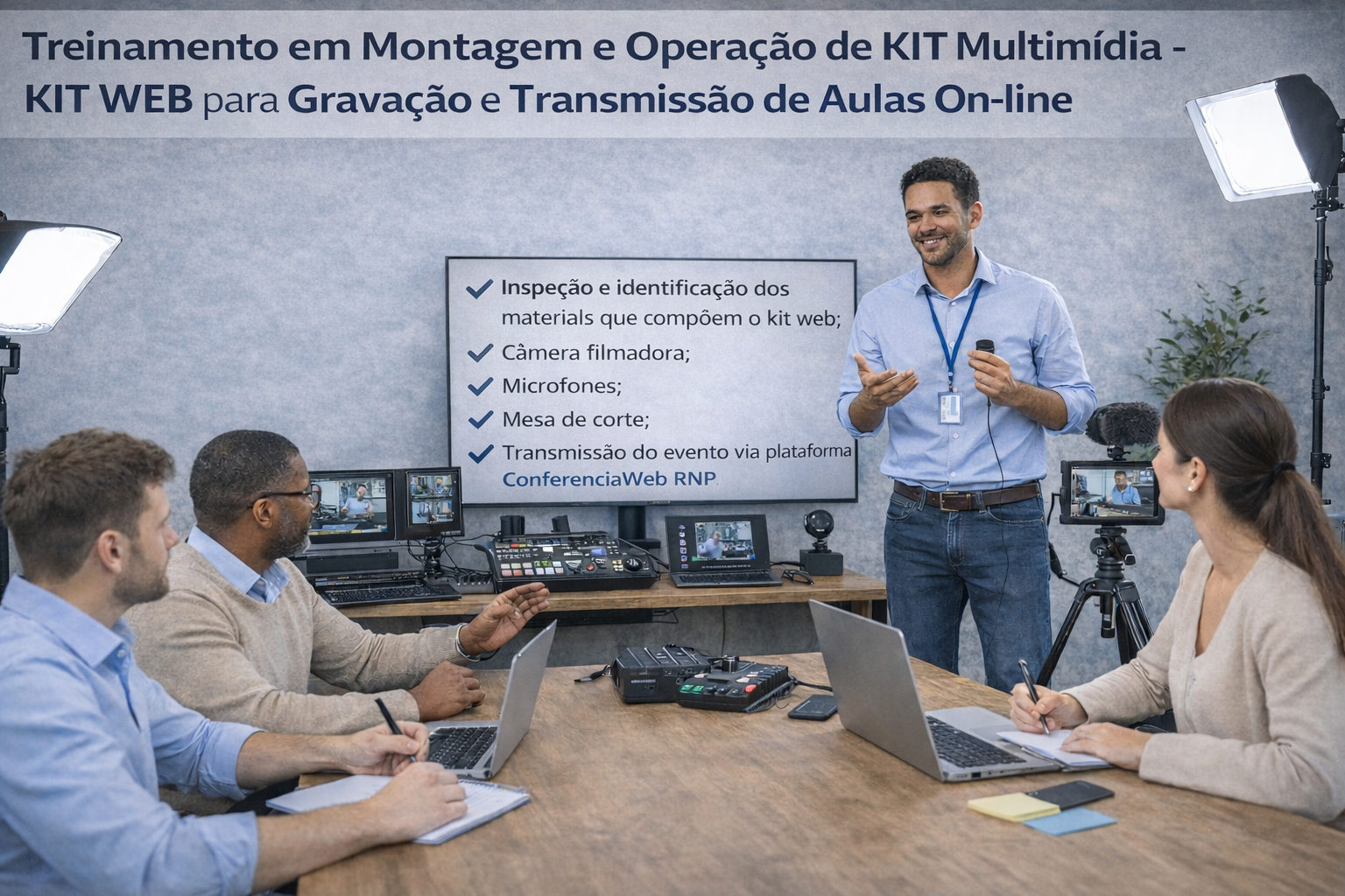 Treinamento em Montagem e Operação de Kit Multimídia – Kit Web para Gravação e Transmissão de Aulas On-line