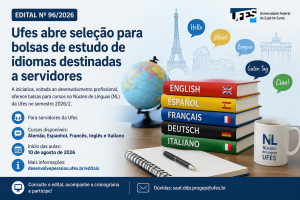 Ufes abre seleção para bolsas de estudo de idiomas destinadas às pessoas servidoras